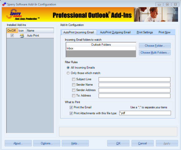 Auto Print for Outlook
