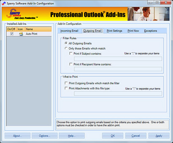 Auto Print for Outlook