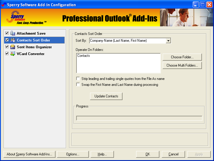 Contacts Sort Order for Outlook