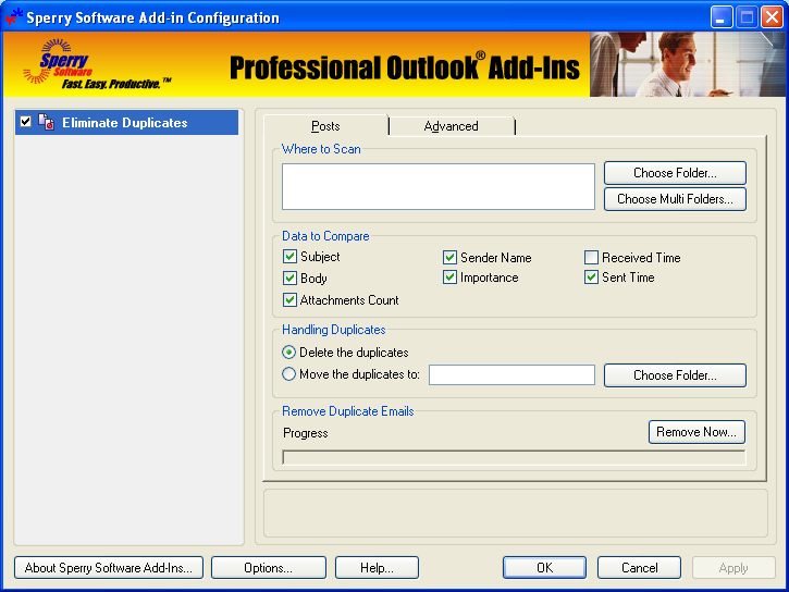 Duplicate Posts Eliminator for Outlook
