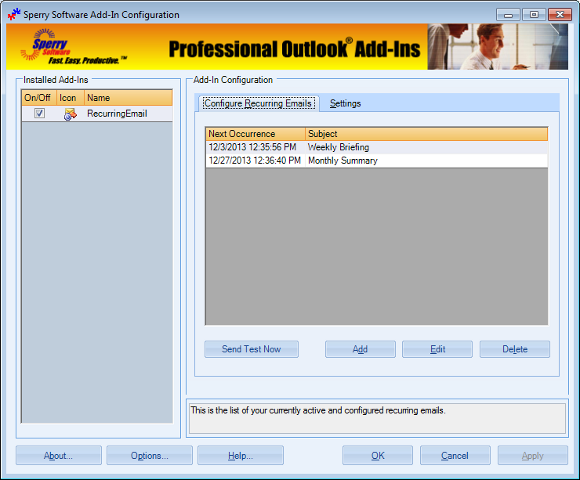 Schedule Recurring Email for Outlook