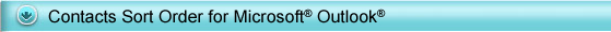 Contacts Sort Order Add-In for Microsoft Outlook