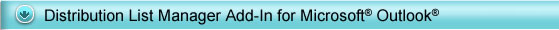 Email distribution list manager for Microsoft Outlook