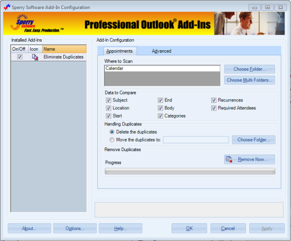 Duplicate Appointments Eliminator for Outlook