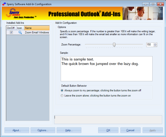 Zoom Email Windows for Outlook