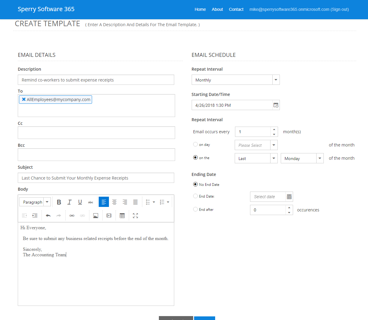 How To Set Up Schedule Recurring Emails In Outlook 365 Add In
