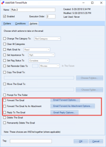 Image of forward, forward as attachment, and automatic reply options