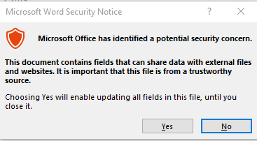 security word microsoft notice message email fixed occur excel powerpoint sperry software