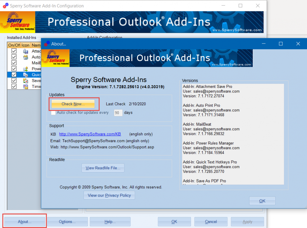 Image of how to check for updates