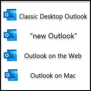 Image of Outlook icon, 4 times
