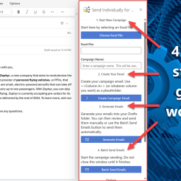The four buttons that simplify sending a personalized mail merge.