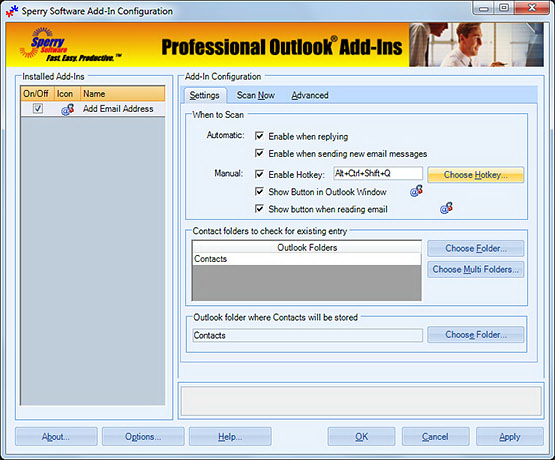 Add Email Address for Outlook