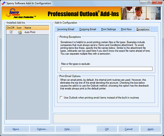 Image of Auto Print for Outlook add-in
